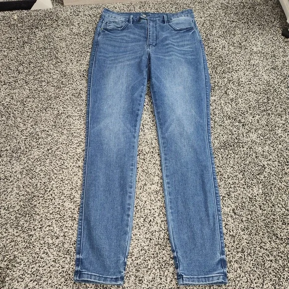Judy Blue Skinny Fit Hi Rise Ankle Jeans Womens Sz 11/30 Stretch Faded Front - Picture 1 of 7